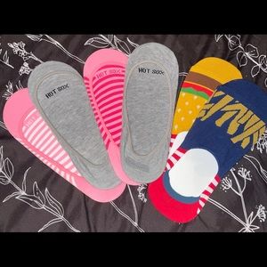 5 pairs of random no-show socks, new never used